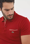 Camisa Polo Lacoste Reta Bolso Bordeaux - PH8533-21-4TF - Kevin Sports