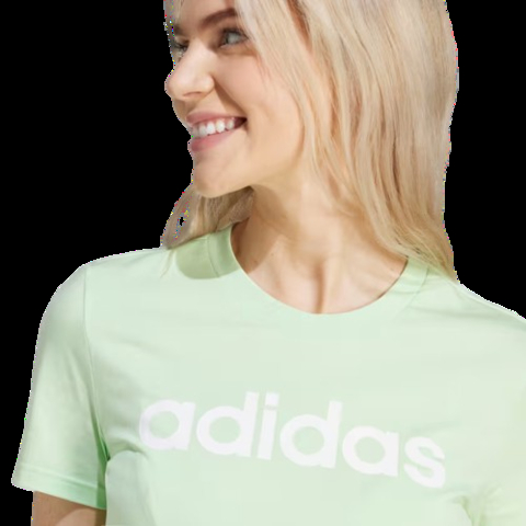 Camiseta Essentials Slim Logo - Verde adidas - IS2096 - loja online