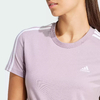 Camiseta Essentials Slim 3-Stripes - Roxo adidas - IS1550 - loja online