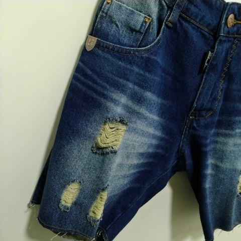 Bermuda titular jeans basica rasgada 13385 na internet