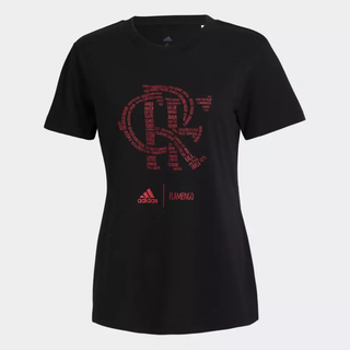 Camiseta Paixão Rubro Negra CRF Feminino Adidas EY2023