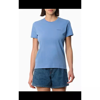 Camiseta Calvin Klein Casual Azul Feminina CKJF100B-0586