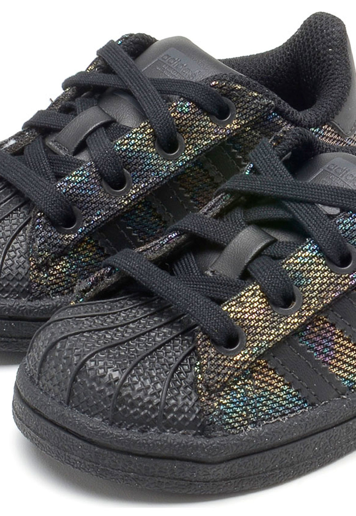 Tênis Adidas Infantil Superstar Iridescent Preto BY2186