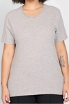 Camiseta Feminina Calvin Klein Jeans Logo Cinza CKJF100-0966
