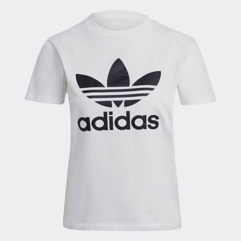 Camiseta Feminina Adidas Adicolor Trefoil Branca GN2899