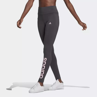 Legging Cintura Alta Adidas Essentials Cinza + Rosa Claro GQ9355