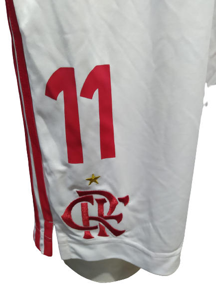 Short Flamengo CRF C/Número Adidas Branco 2020 ED9170 - Kevin Sports