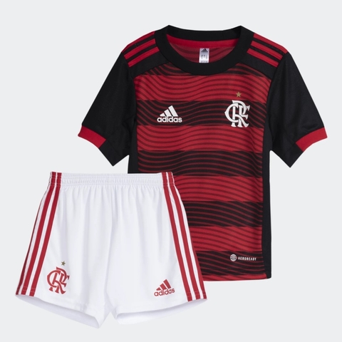 Mini Kit Uniforme Infantil 1 CR Flamengo 22/23 | adidas Brasil HA8331