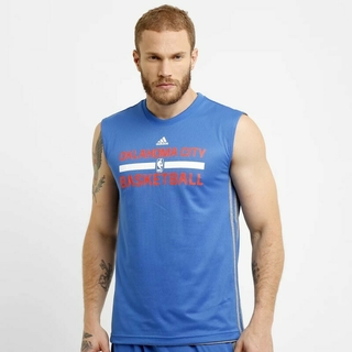 Camiseta Regata Adidas NBA Oklahoma City Reversivel - Azul AA7952