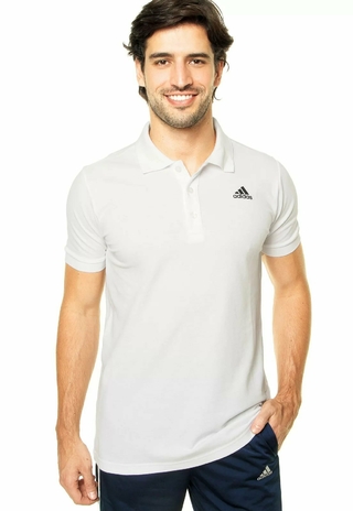 Camisa Polo adidas Piquet Branca AB2485