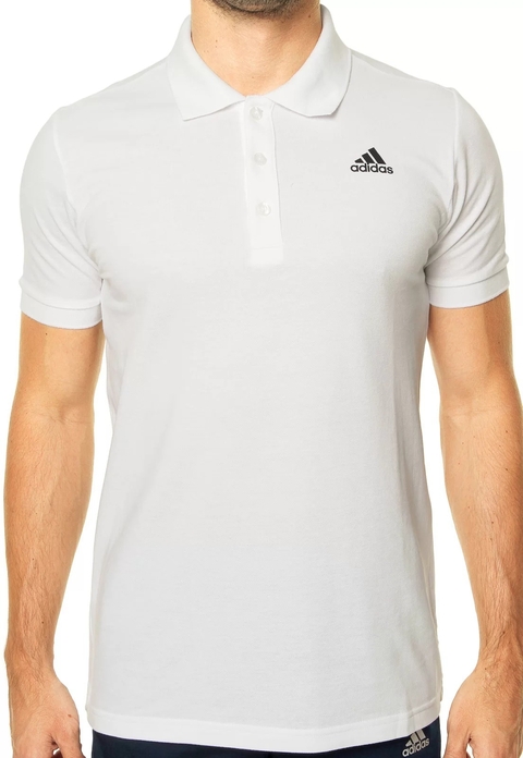 Camisa Polo adidas Piquet Branca AB2485 - comprar online