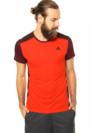 Camiseta adidas Ess 3S Laranja AB6544