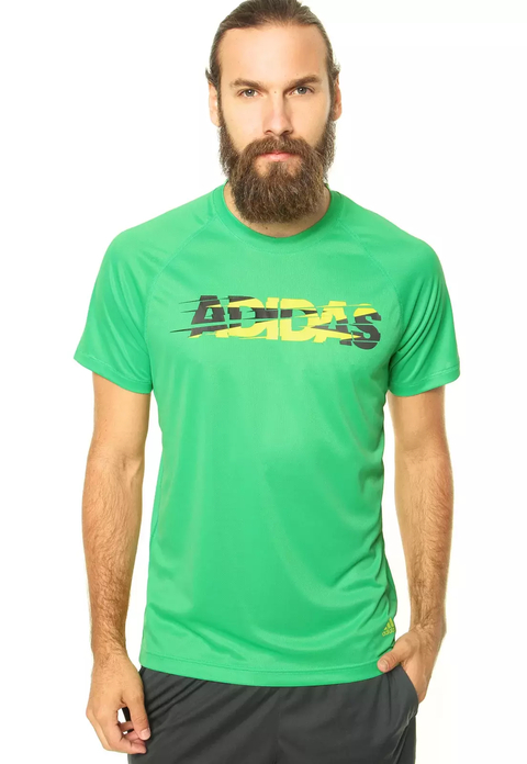 Camiseta adidas Base Logo Verde AB7074