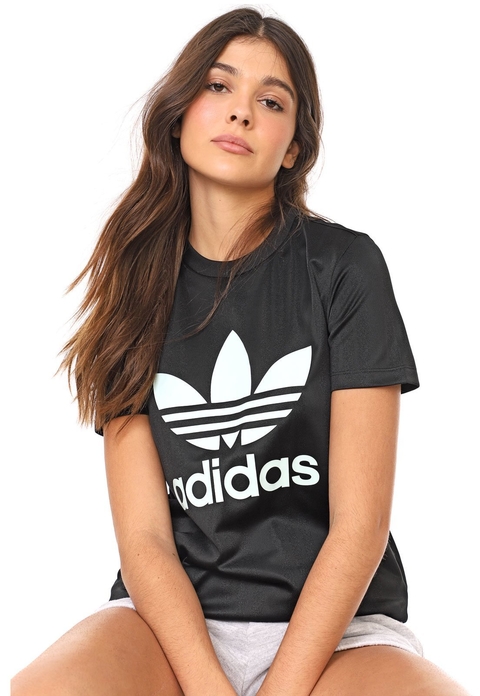 Camiseta adidas Originals Trefoil Preta DV0116 - loja online
