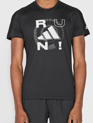 Camiseta adidas Performance Run Logo Preta GV1356