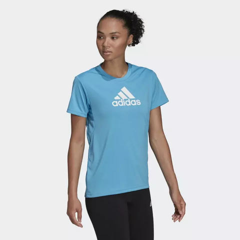 Azul Camiseta Esportiva Primeblue Designed 2 Move Logo HE6727 na internet