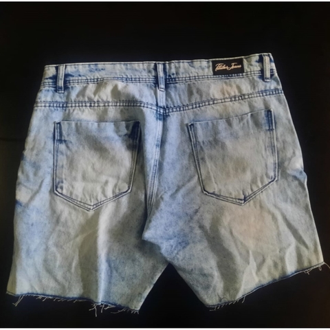 Bermuda Jeans Titular Ripped Marca em Alto Relevo 12990-A na internet
