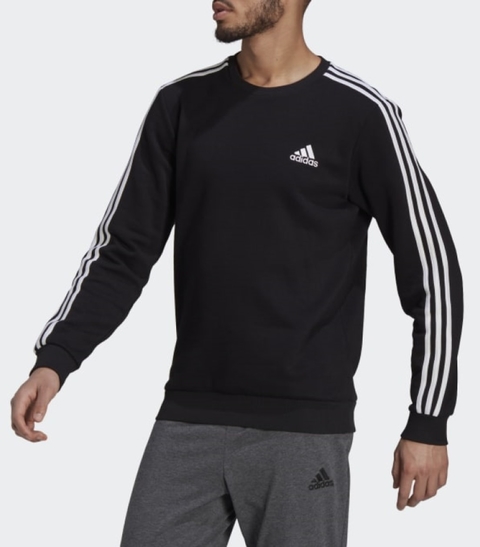 Blusão de Moletom Adidas Essentials Fleece 3S Preto GK9106 na internet
