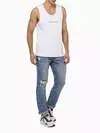 Regata Calvin Klein Jeans Masculina Logo Centralizado - Branco CKJM109-0900 na internet