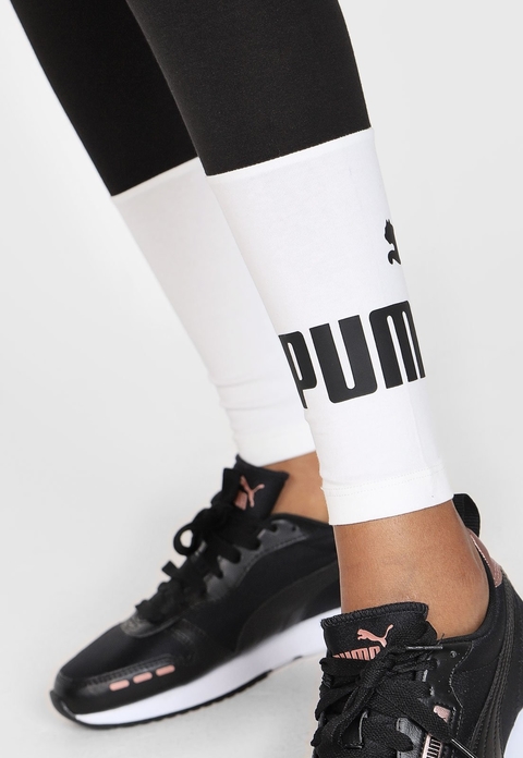 Legging Puma Colourblock Preta/Branca 587913-01 - Kevin Sports