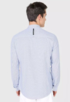 Camisa Calvin Klein Jeans Slim Listrada Azul/Branca - CKJM903-0585 na internet