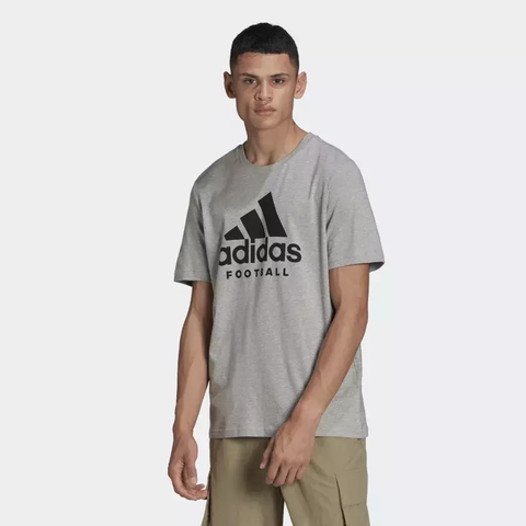 Camiseta Futebol Logo - Cinza adidas | adidas Brasil HA0906 - comprar online