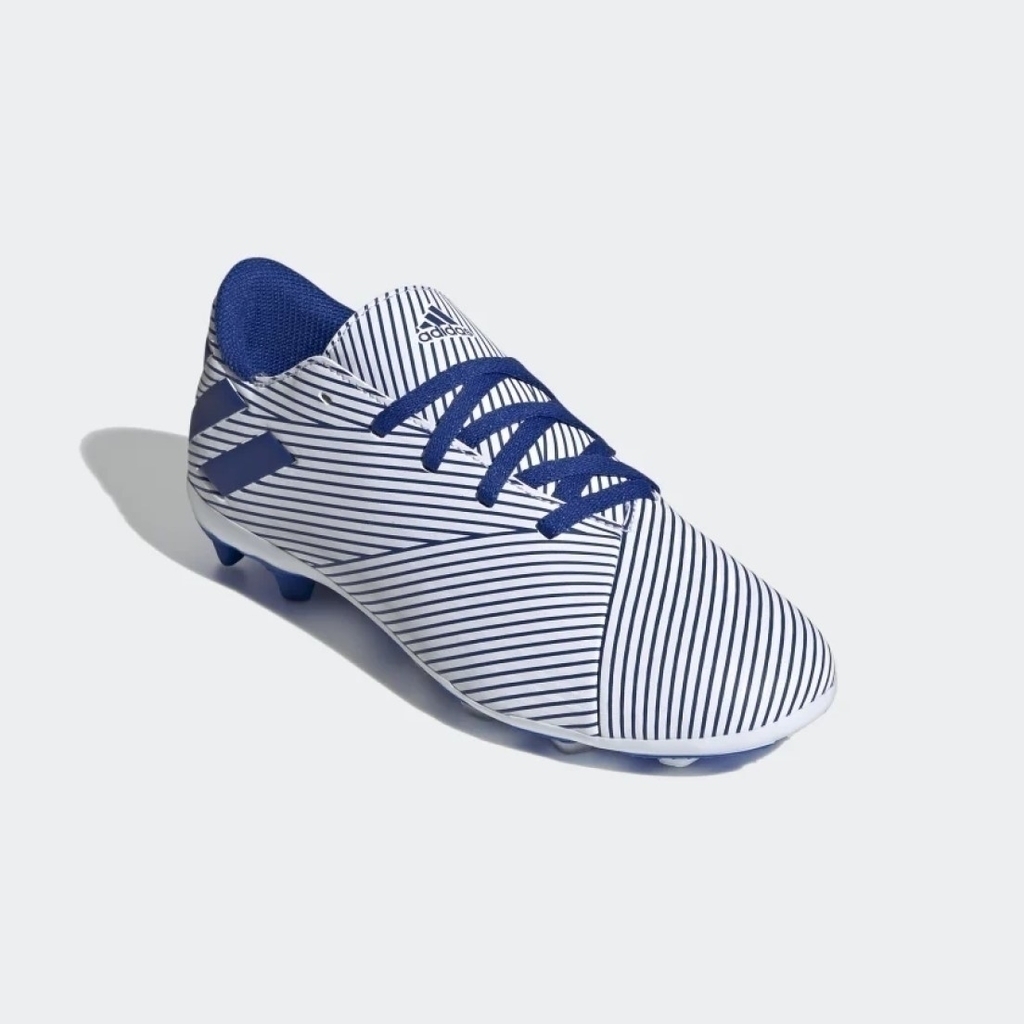 Chuteira Adidas Nemeziz 19.4 FXG Branco + Azul EF1740