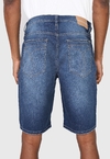 Bermuda Jeans Calvin Klein Jeans Reta Pespontos Azul CM1PC13BJ361-0585 - comprar online