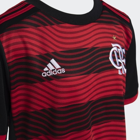 Camisa Infantil Flamengo Adidas Rubro-Negra 2022 HA8342 - Kevin Sports