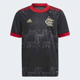 Camisa Infantil Adidas Flamengo 3 2021 Preta GR4286