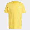 Camiseta com Logotipo Bordado Essentials Jersey Simples Amarela IC9294 - Kevin Sports