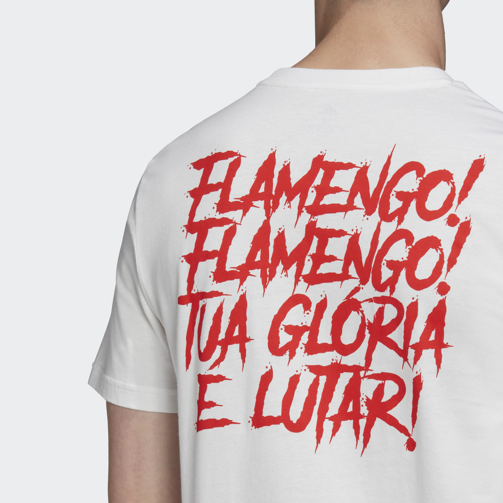 Camiseta Adidas CR Flamengo Street Graphic Branco FH7551