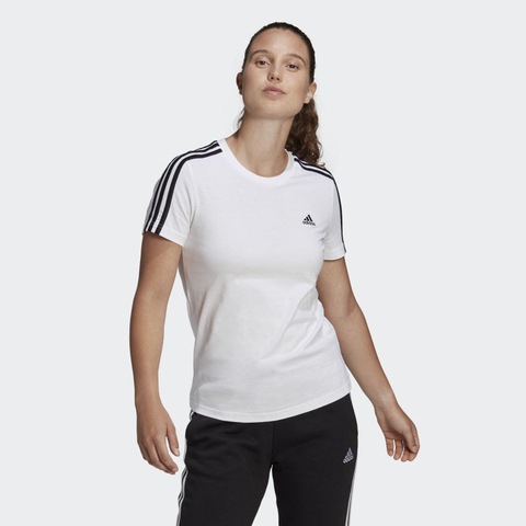 Camiseta Feminina Adidas Essentials Slim 3-Stripes GL0783 - Kevin Sports
