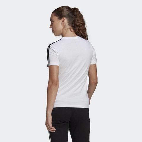 Camiseta Feminina Adidas Essentials Slim 3-Stripes GL0783 na internet
