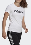 Camiseta Feminina Adidas Essentials Linear Slim Logo Branca GL0768 - comprar online