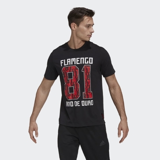 Camiseta Adidas Estampada CR Flamengo Preta GK7890