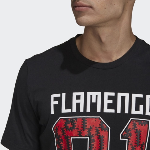 Camiseta Adidas Estampada CR Flamengo Preta GK7890 - Kevin Sports