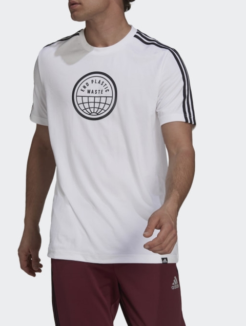 Camiseta Estampada Primeblue "End Plastic Waste" 3-Stripes GS6271 - Kevin Sports