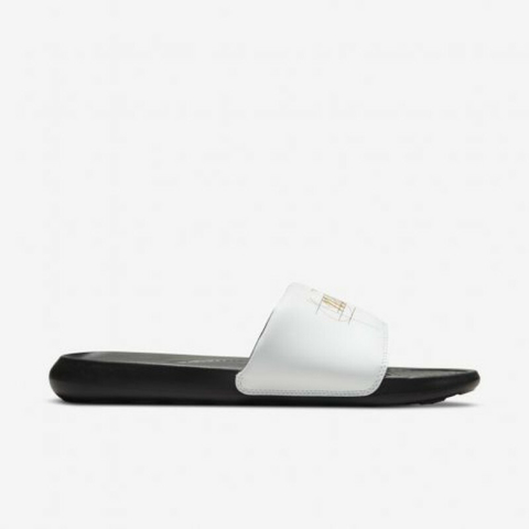 Chinelo Nike Victori One Preto Branco e Dourado CN9678-103 - comprar online
