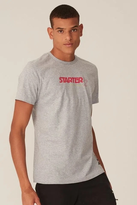 Camiseta Starter Estampada Cinza Mescla T903A
