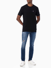 Camiseta Calvin Klein Jeans Masculina Black Omega Logo Preta - CKJM107-0987 na internet