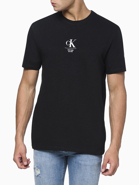 Camisa Calvin Klein Jeans Logo Branca New York - CKJM111-0987