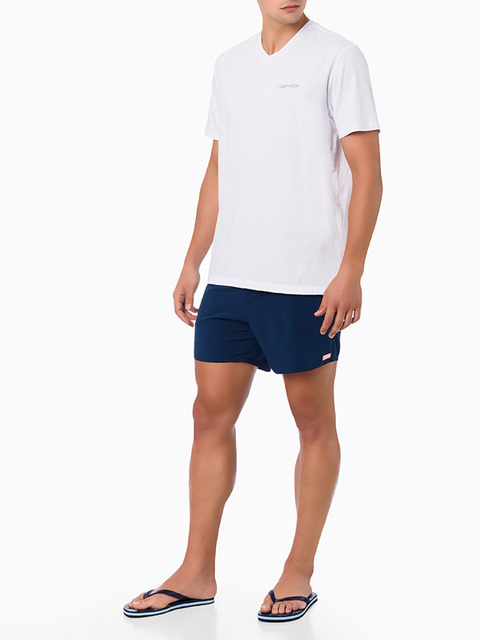 Camiseta Calvin Klein Swimwear Decote V Branca - CKSWM102-0900 na internet