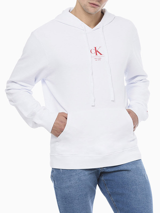 Moletom Calvin Klein Masculino Logo NY Est 1978 Branco - CM3OC01CC125-0900