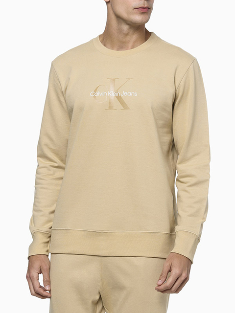 Moletom Calvin Klein Masculino Logo Reissue Gel Caqui Claro - CM3OC01CC161-0712