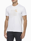 Camiseta mc ckj Masc CK Texture Branco - CM3OC01TC991-0900