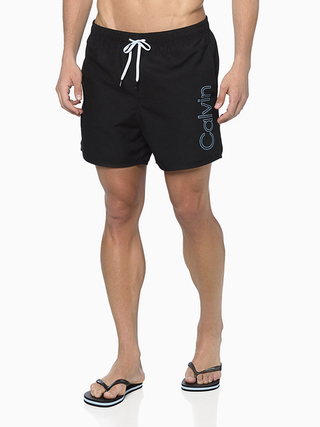 Short Calvin Klein Swim Logo Vazado Preto - CM3OS14SA212-0987