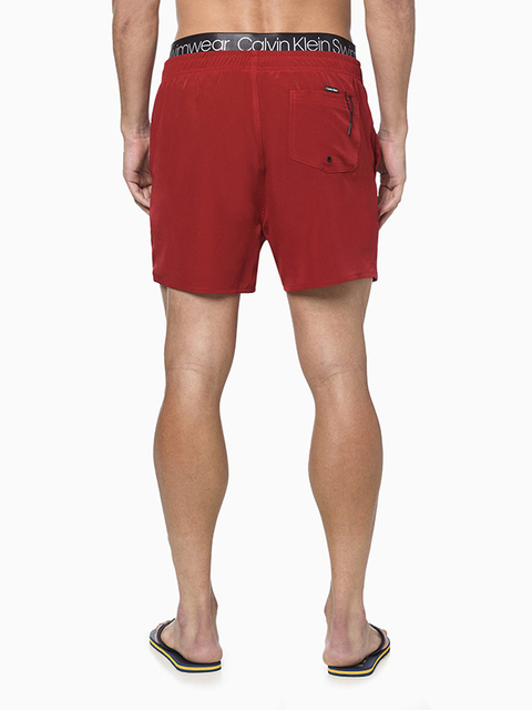 Short Calvin Klein Swim Masculino Cós com Elástico Vermelho - CM3OS14SA217-0395 - comprar online