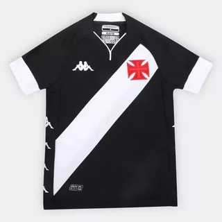 Camisa Infantil Vasco da Gama I 22/23 Jogador Kappa - Preto+Branco EKVA211912