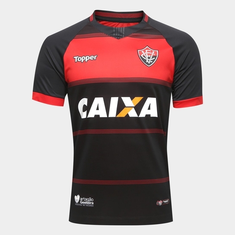Camisa Vitória I 2018 C/Nº Topper Vermelho e Preto 4201753-172